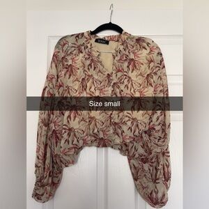 Floral Button-Up Blouse -